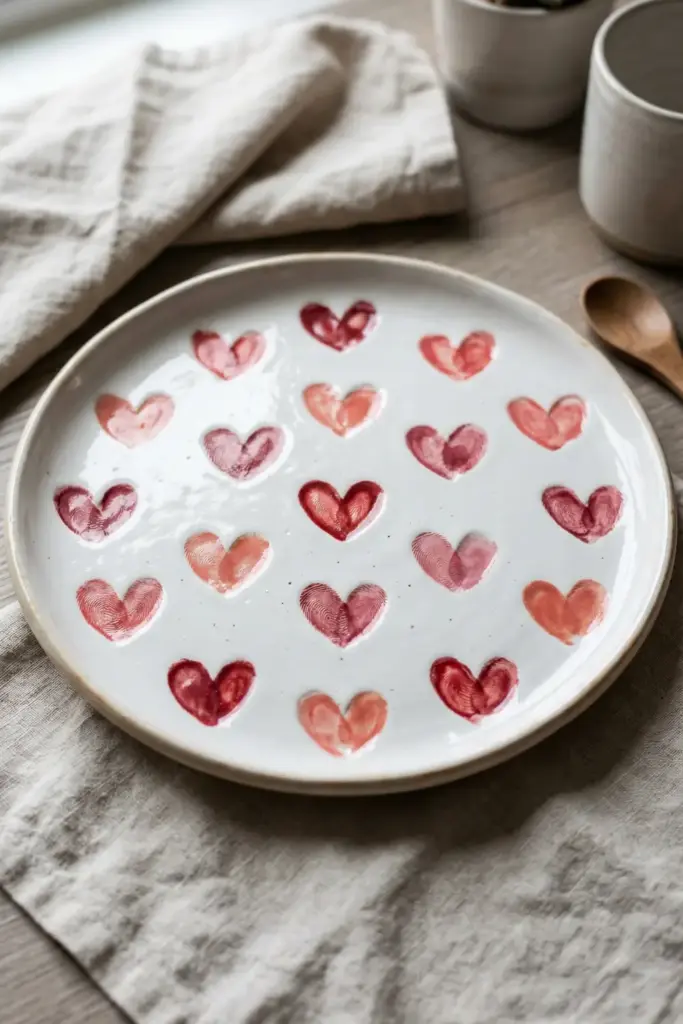 Thumbprint Heart Plate