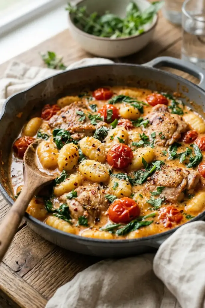 Tuscan Chicken Gnocchi Skillet