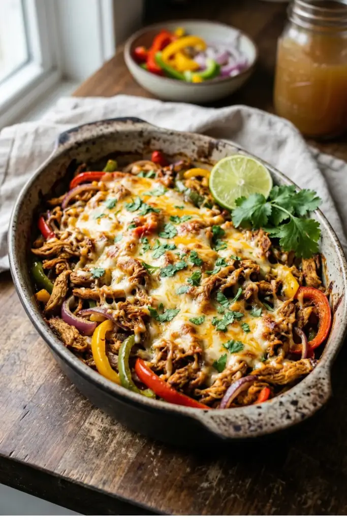 Vegetarian "Chicken" Fajita Casserole