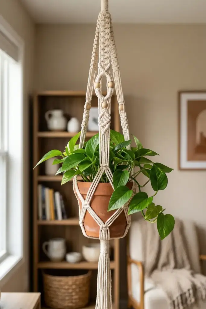 Woven Macrame Plant Hanger