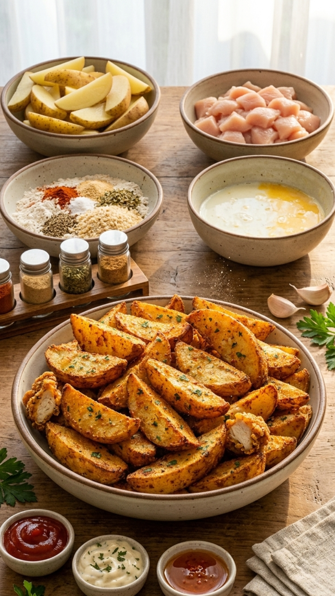 Easy Chicken-Fried Potato Wedges – Crispy Snack