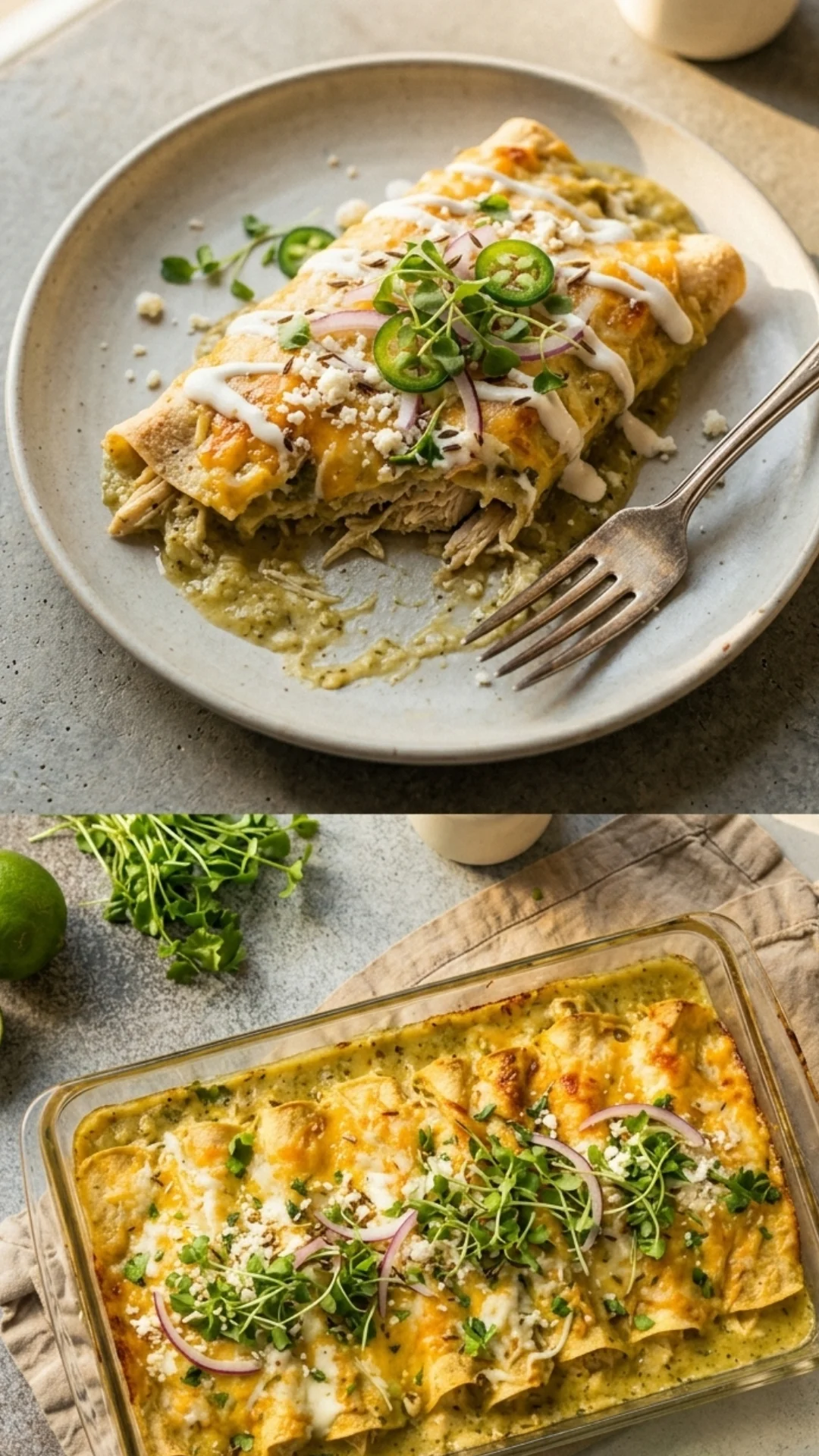 Easy Low‑Carb Chicken Enchilada Bake – Healthy & Cheesy Weeknight Recipe