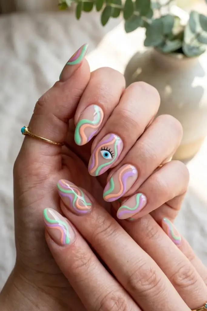 Abstract Evil Eye Swirls