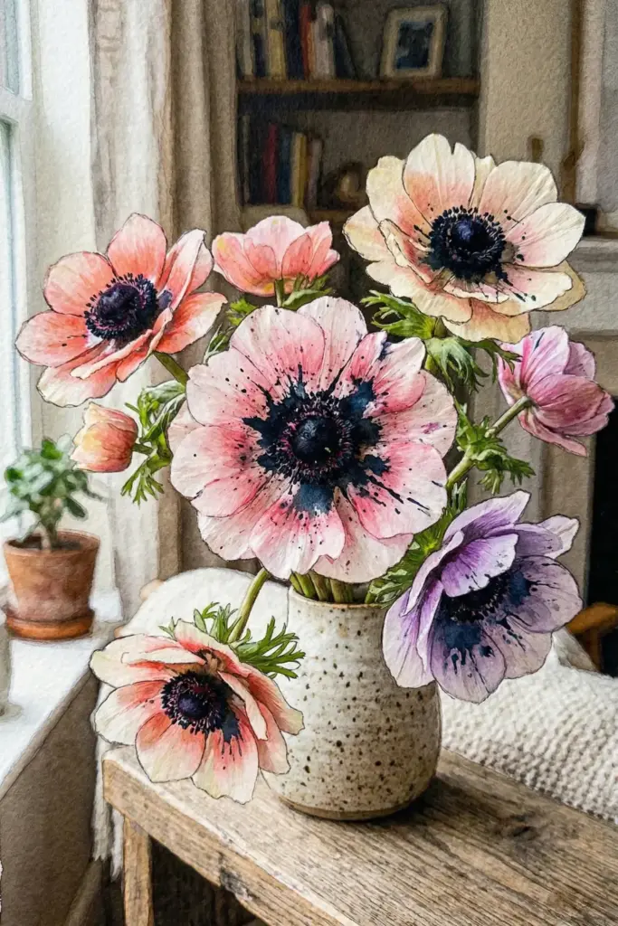 Abstract Ink Anemones