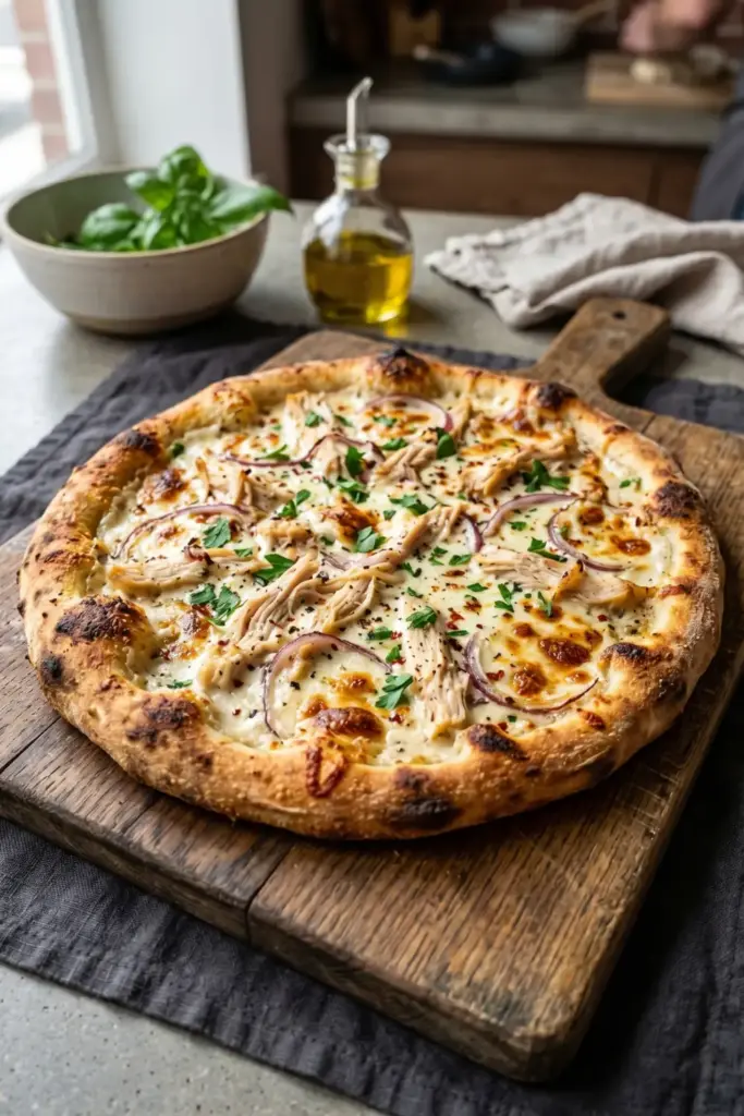 Alfredo Pizza with Chicken