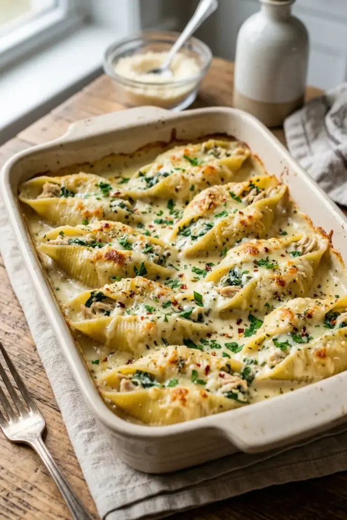 Alfredo Stuffed Shells