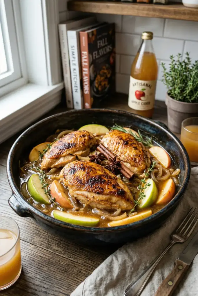 Apple Cider Braised Chicken