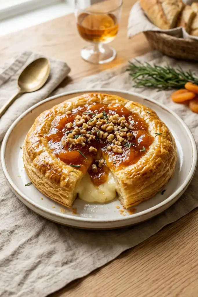 Baked Brie with Apricot Jam