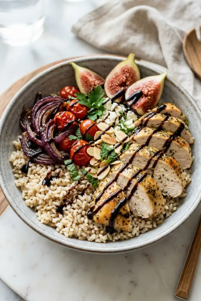 Balsamic Glazed Brown Rice