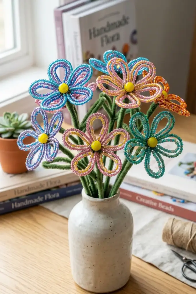 Beaded Pipe Cleaner Flowers