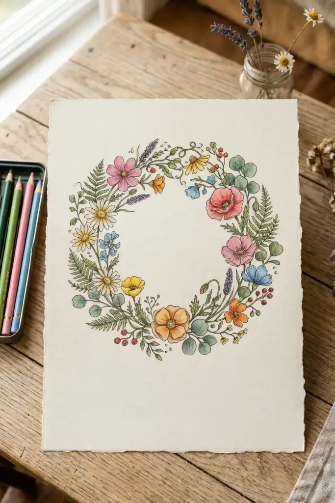 Boho Wildflower Wreath