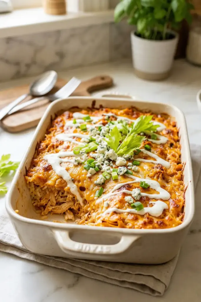 Buffalo Chicken Casserole