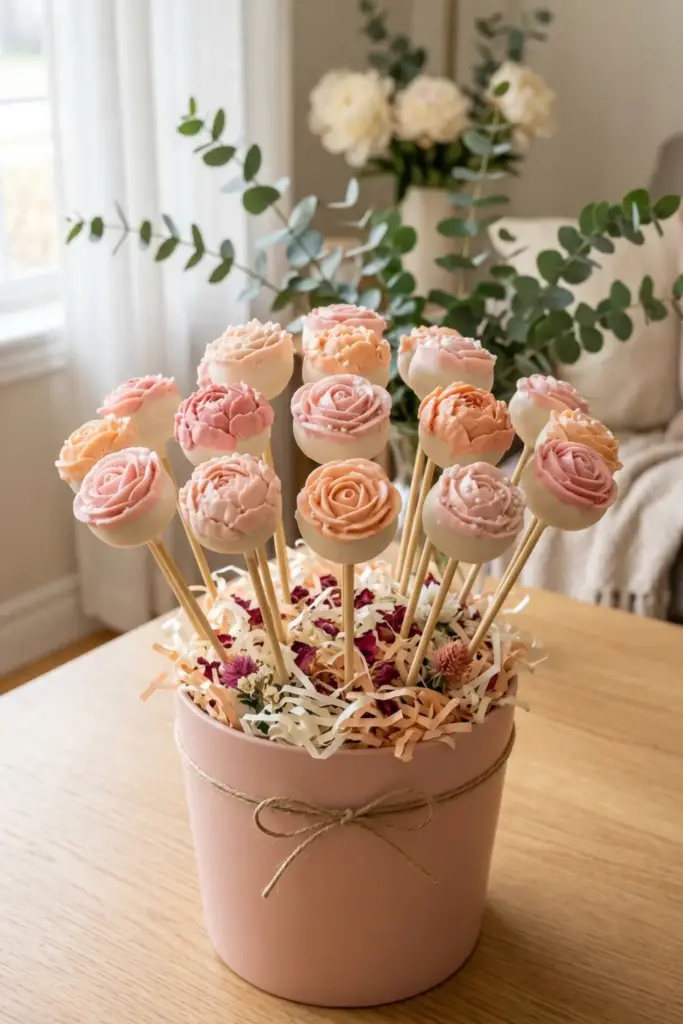 Cake Pop Bouquet Box with Floral Foam
