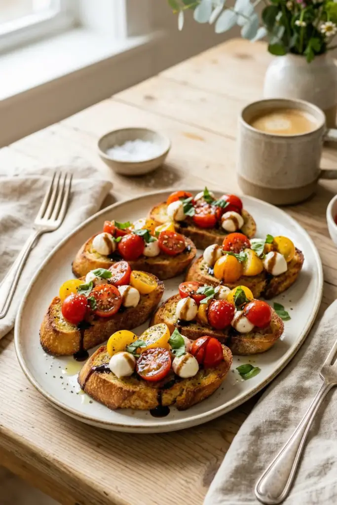 Caprese Breakfast Bruschetta