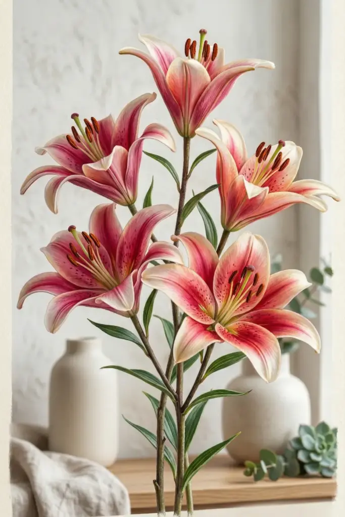 Chalk Pastel Lilies