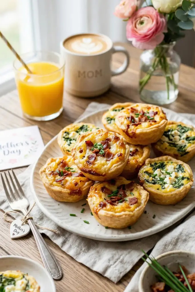 Cheesy Mini Quiche Bites