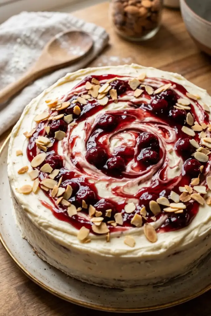 Cherry pie filling swirl