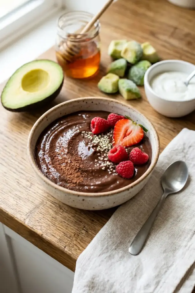 Chocolate Avocado "Pudding" Smoothie