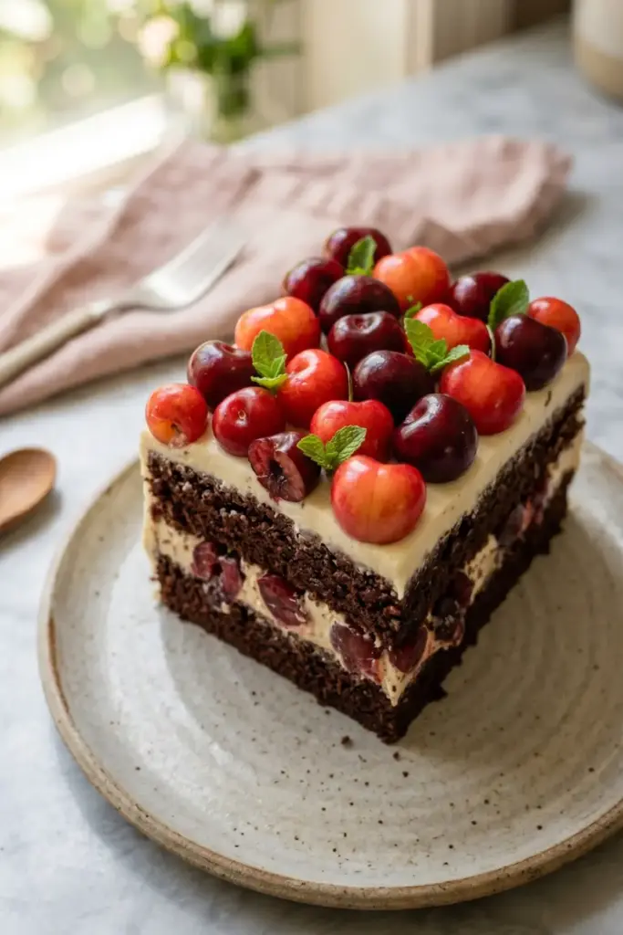 Classic fresh cherry topping