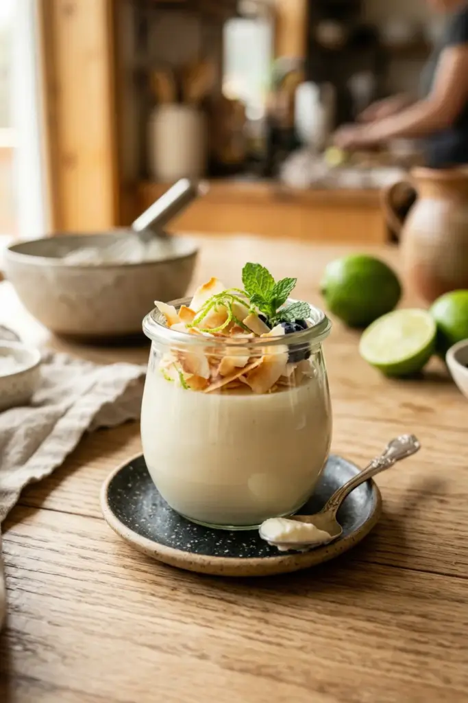 Coconut Lime Panna Cotta