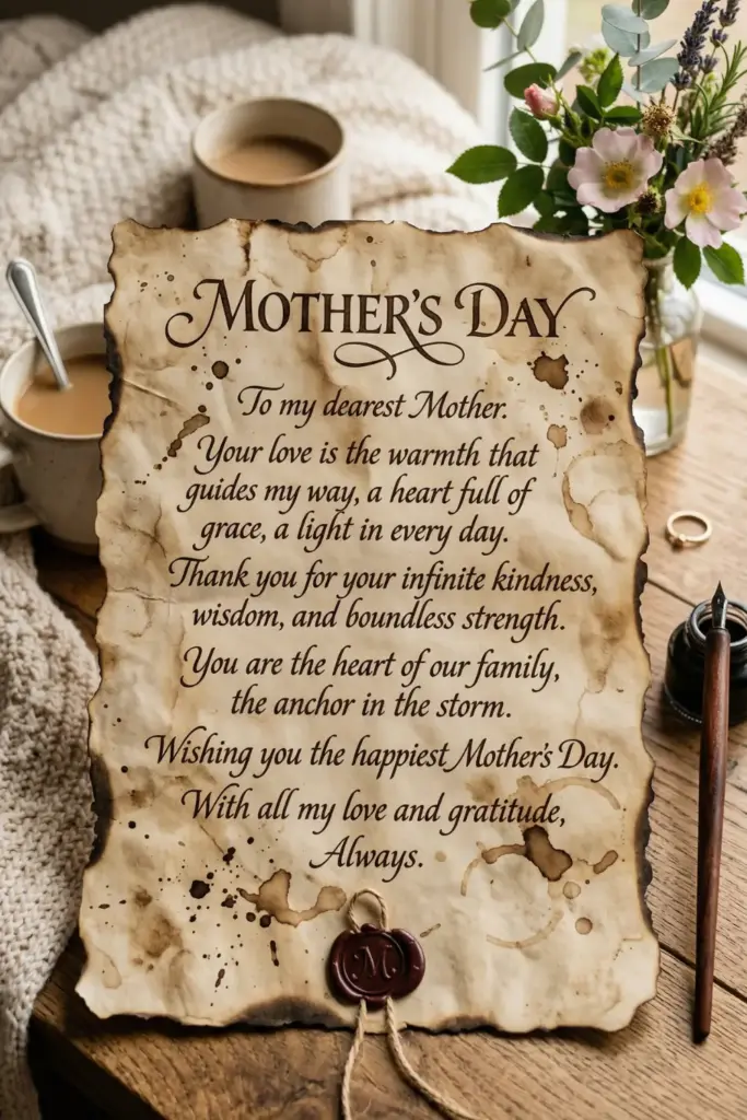 Coffee-Stained Vintage Scroll