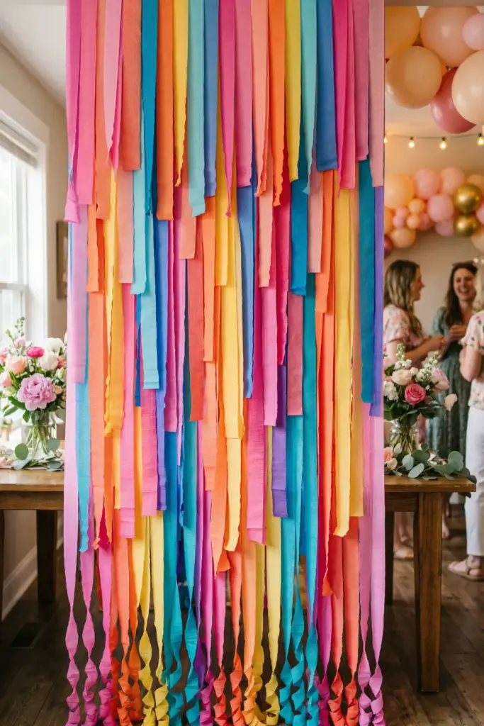 Crepe Paper Streamer Backdrop