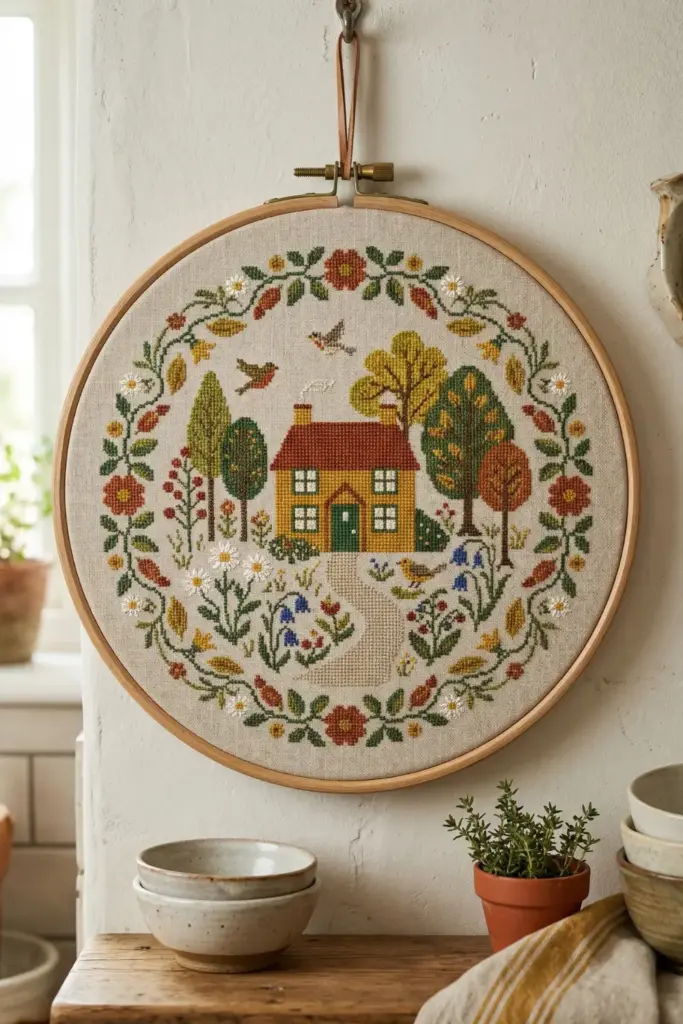 Cross-Stitch Style Digital Illustration