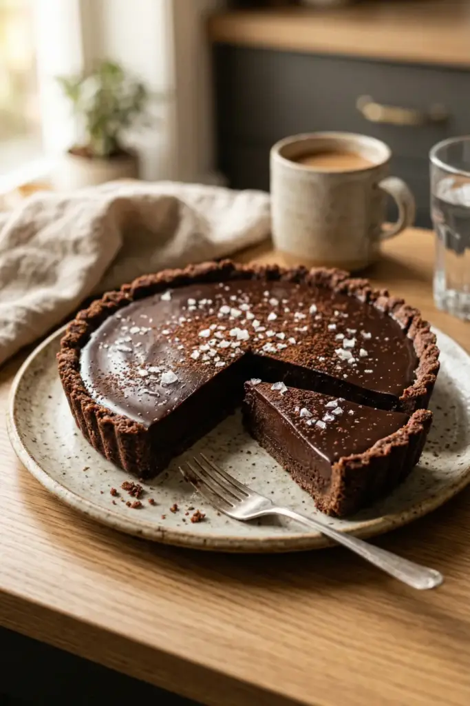 Dark Chocolate & Sea Salt Tart (The "Cheater's" Cake)