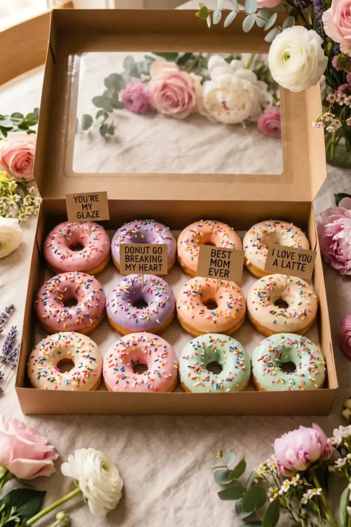 Donut Box with Sprinkles & Mini Signs