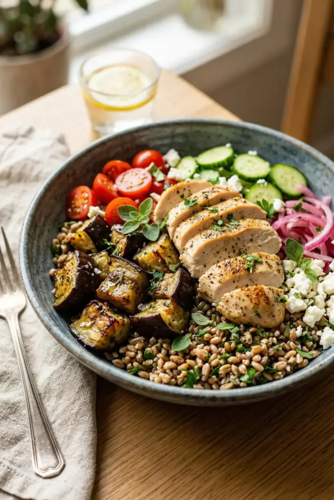 Eggplant & Spelt Bowl
