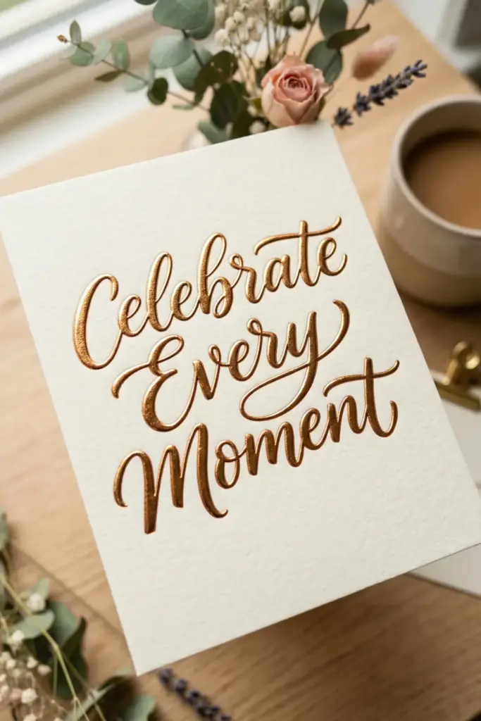 Embossed Heat Lettering