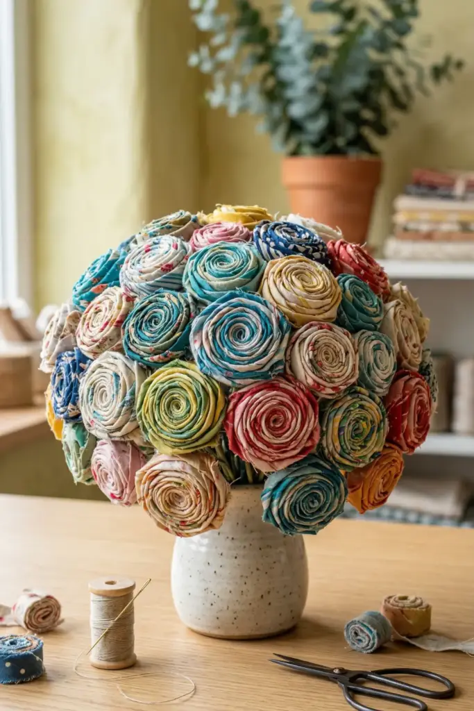 Fabric Scrape Rosettes