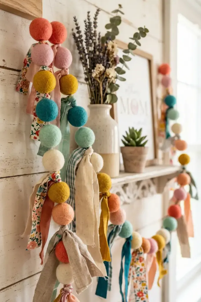 Felt Ball and Ribbon Combo