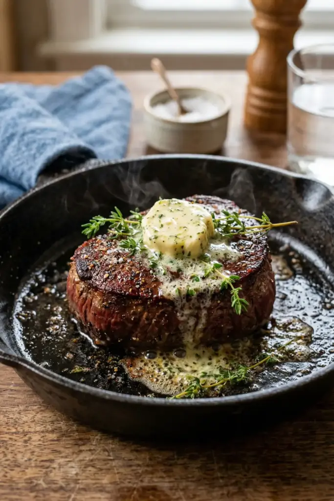 Filet Mignon with Herb Butter