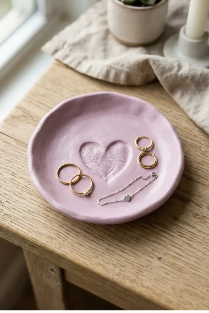 Fingerprint Heart Jewelry Dish