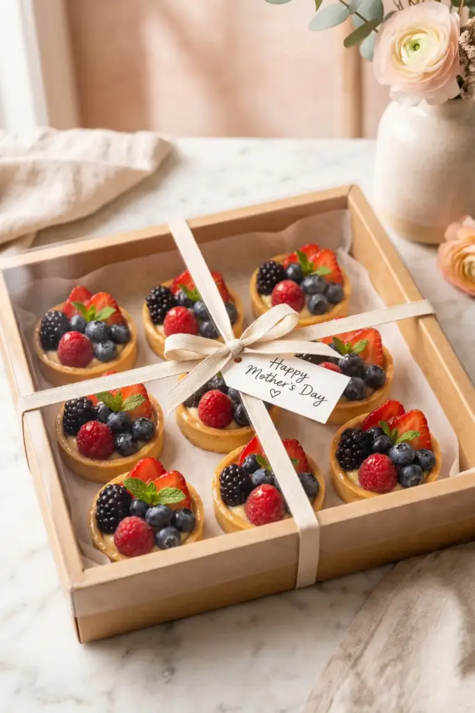 Fruit Tartlet Box with Berry Arrangement