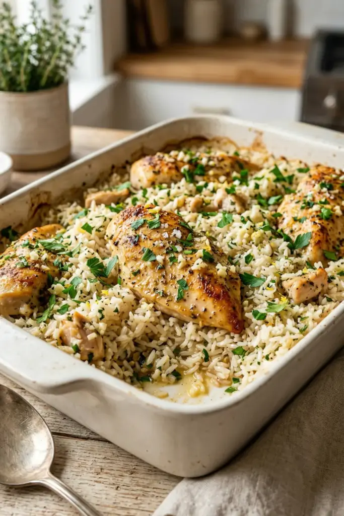 Garlic Butter Chicken & Rice