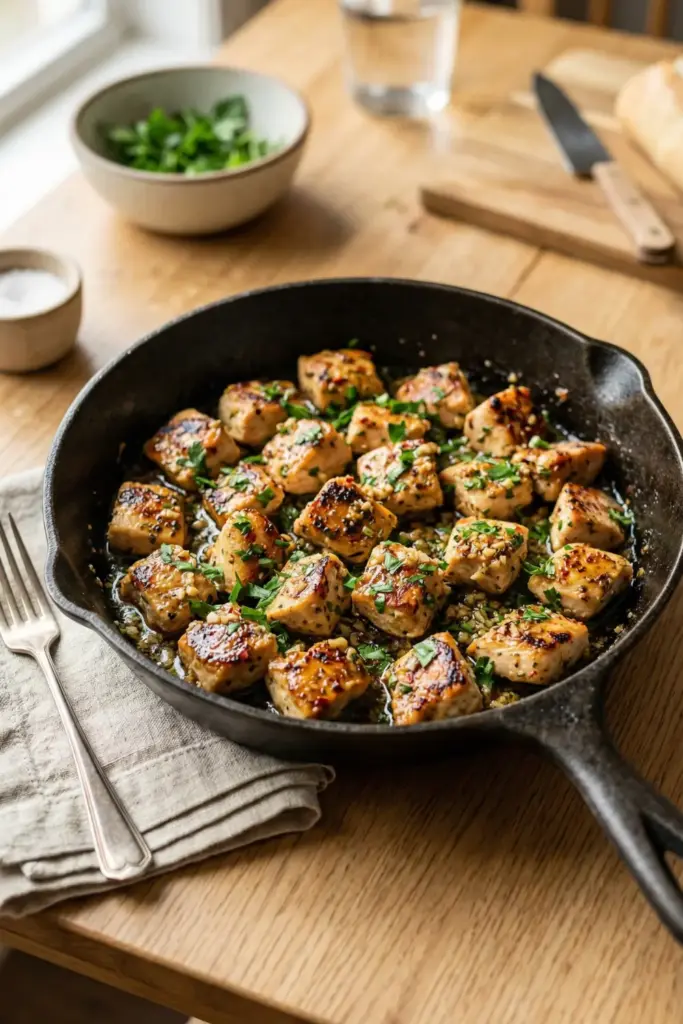 Garlic Butter Skillet Bites