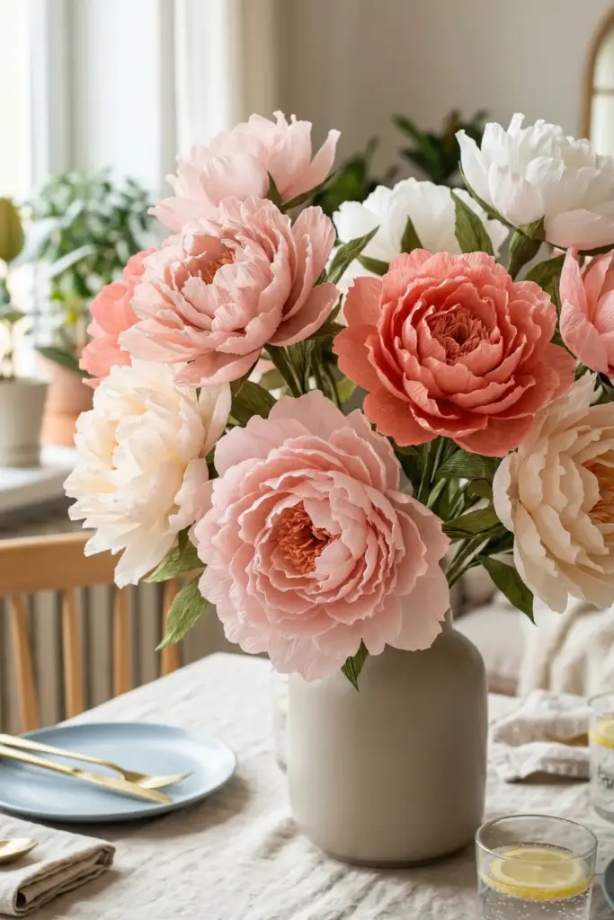 Giant Crepe Paper Peonies