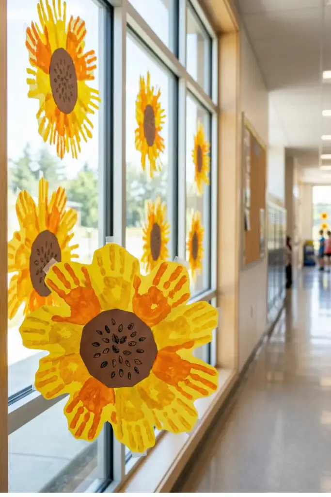 Giant Handprint Sunflowers
