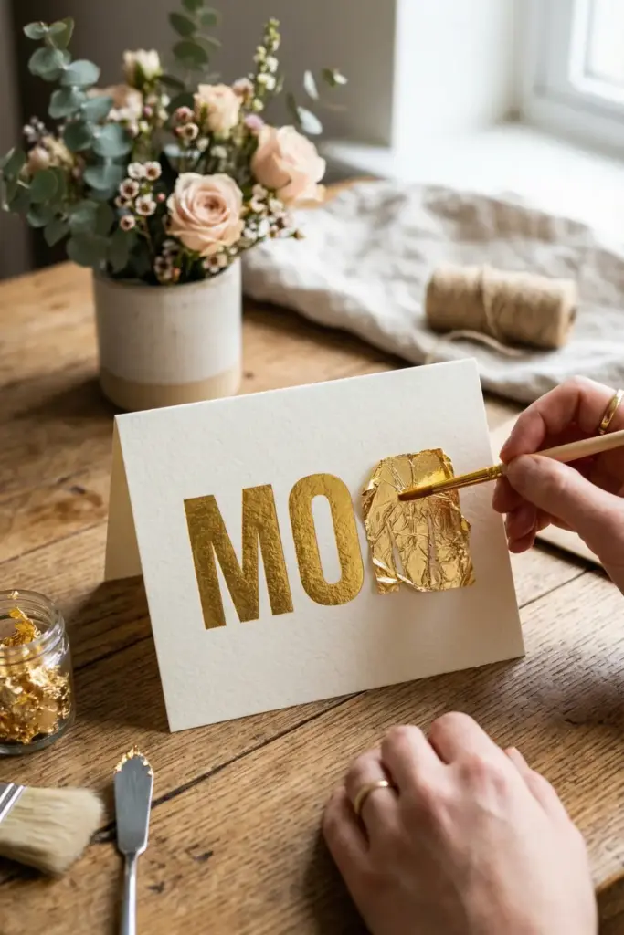 Gold Leaf Minimalist Card