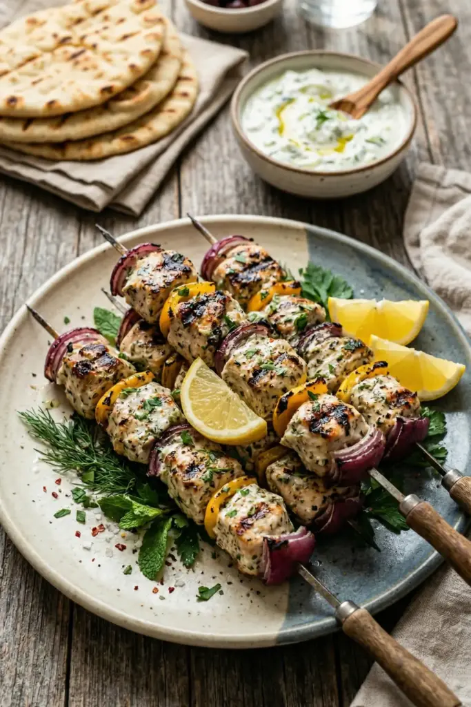 Greek Yogurt Marinated Souvlaki