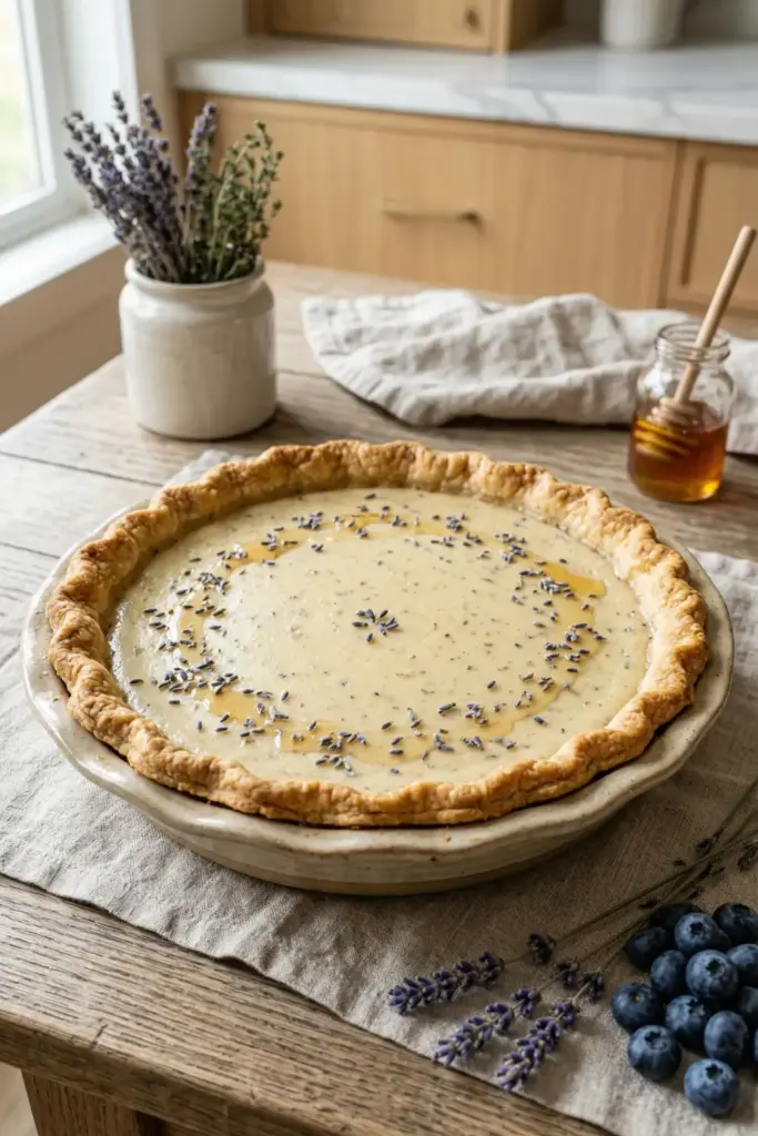 Honey Lavender Custard Pie