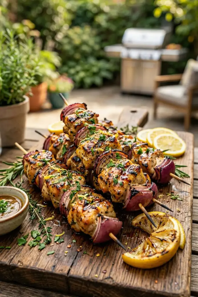 Lemon Herb Chicken Skewers