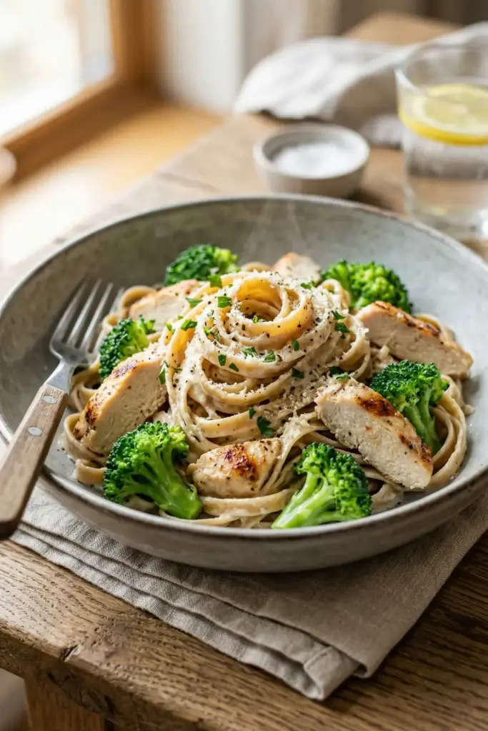 Lighter Fettuccine Alfredo