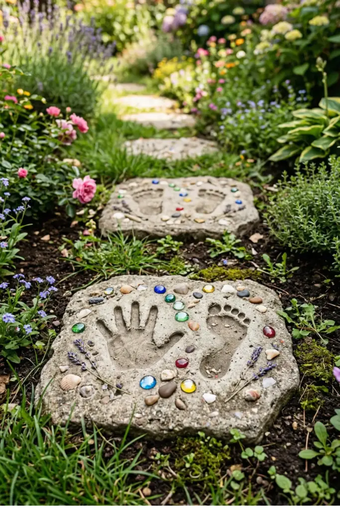 "Love Grows Here" Garden Stones