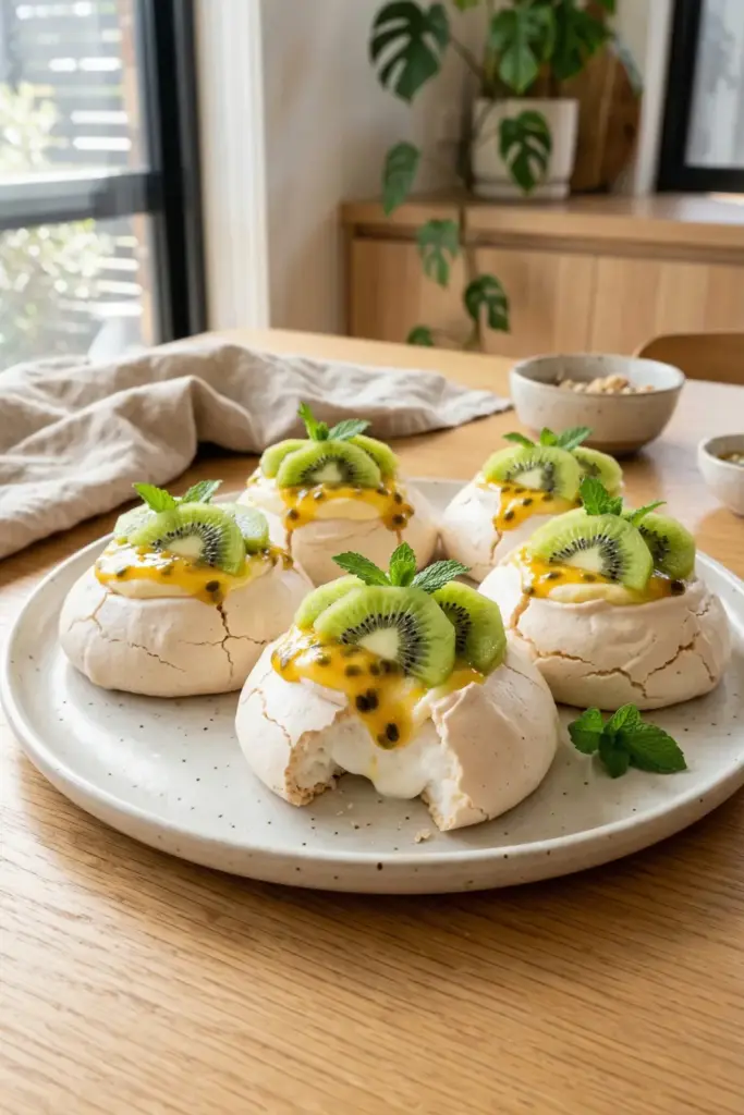 Miniature Pavlovas with Passionfruit
