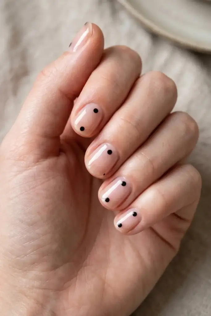 Minimalist Black Dots on Clear