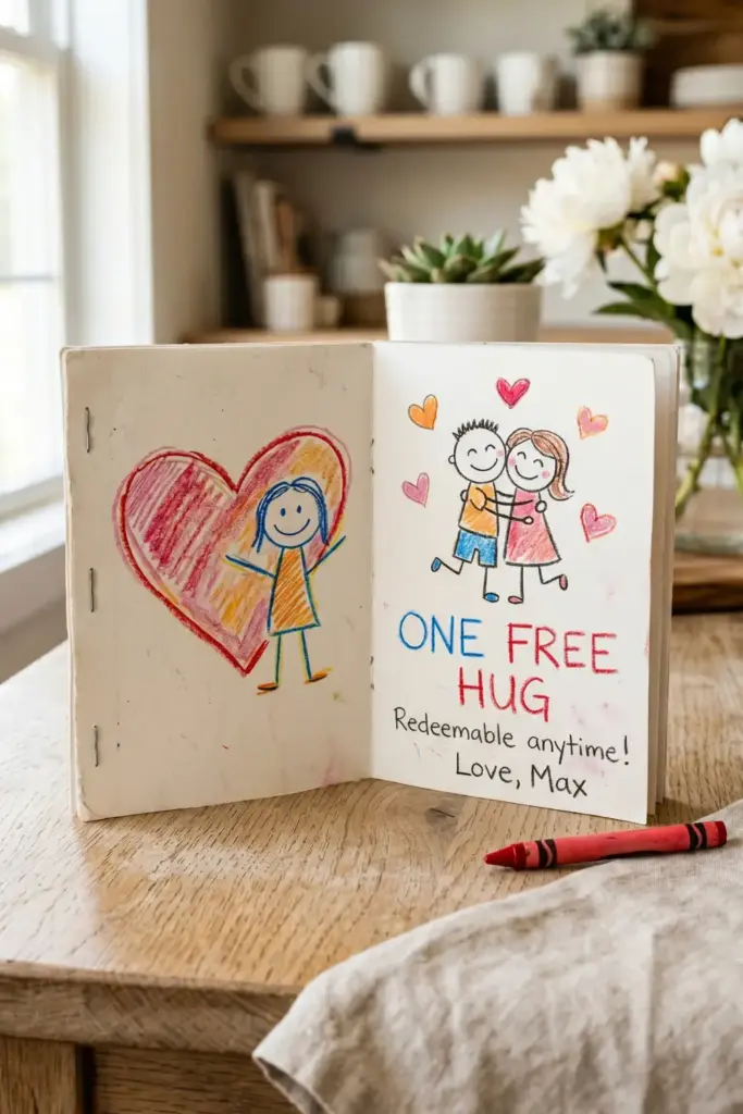 “Mom’s Coupon Book” with Drawings