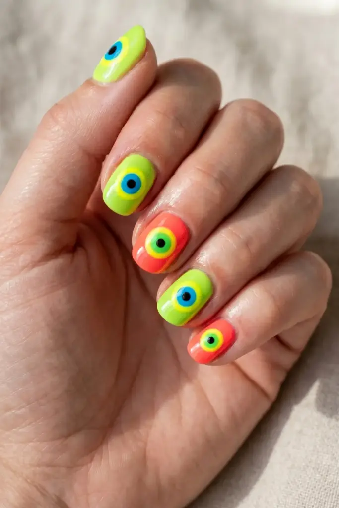 Neon Evil Eye Dots